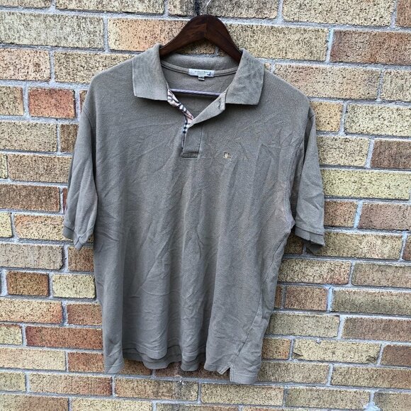 Vintage Burberry London Novacheck Collar Polo Button Up Shirt Large - Picture 2 of 9